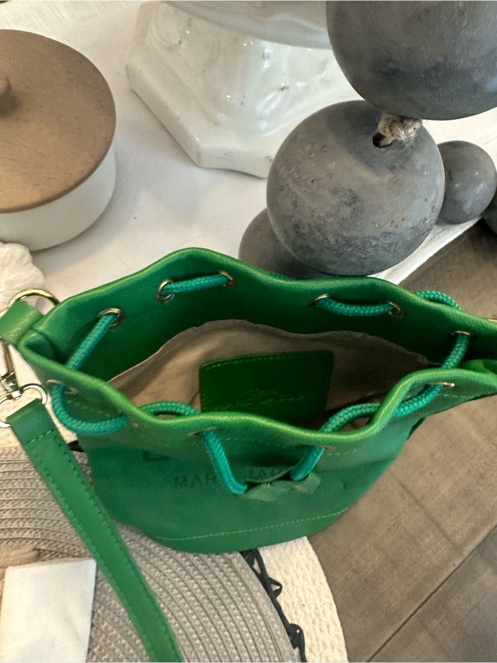 Crossbody green bucket small bag purse handbag! NEW! - Picture 9 of 9